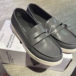 Avenue Gray Slip-On Loafers Modern Comfort